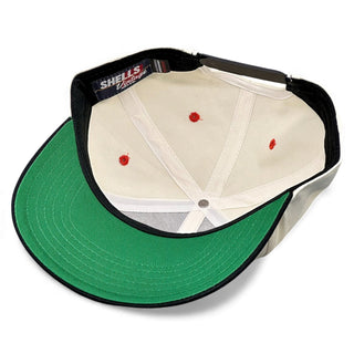Texas Snapback - The Longhorn (Cream/Black) - Shells Vintage Hat Co.