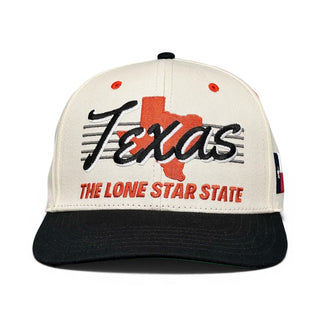 Texas Snapback - The Longhorn (Cream/Black) - Shells Vintage Hat Co.