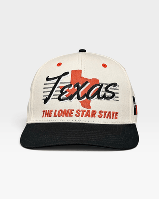 Texas Snapback - The Longhorn (Cream/Black) - Shells Vintage Hat Co.