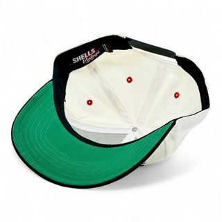 Texas Snapback - The Longhorn (Cream/Black) - Shells Vintage Hat Co.