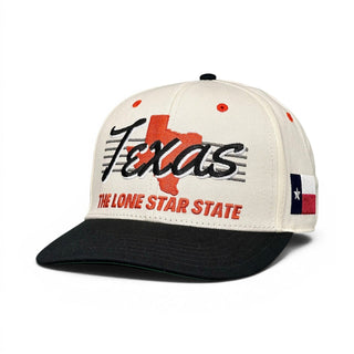 Texas Snapback - The Longhorn (Cream/Black) - Shells Vintage Hat Co.