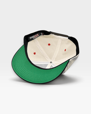 Texas Snapback - The Longhorn (Cream/Black) - Shells Vintage Hat Co.