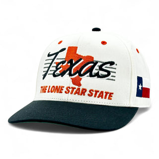 Texas Snapback - The Longhorn (Cream/Black) - Shells Vintage Hat Co.