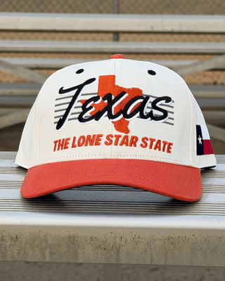 Texas Snapback - The Longhorn (Cream/Burnt Orange) - Shells Vintage Hat Co.