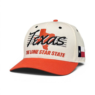 Texas Snapback - The Longhorn (Cream/Burnt Orange) - Shells Vintage Hat Co.
