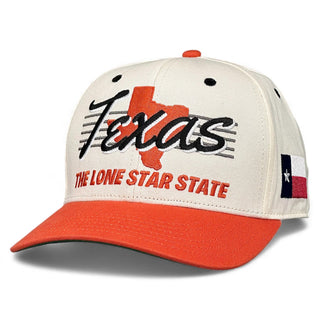 Texas Snapback - The Longhorn (Cream/Burnt Orange) - Shells Vintage Hat Co.