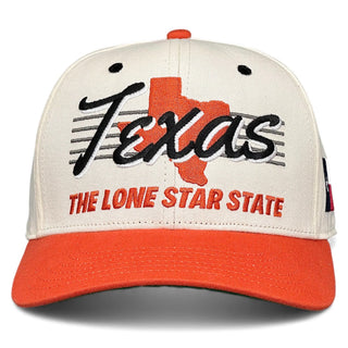 Texas Snapback - The Longhorn (Cream/Burnt Orange) - Shells Vintage Hat Co.