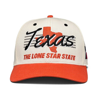 Texas Snapback - The Longhorn (Cream/Burnt Orange) - Shells Vintage Hat Co.