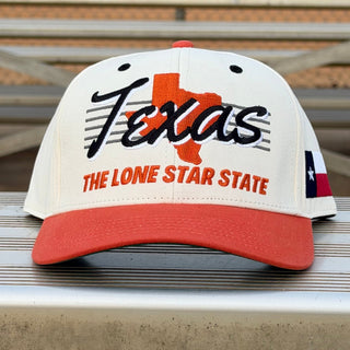 Texas Snapback - The Longhorn (Cream/Burnt Orange) - Shells Vintage Hat Co.