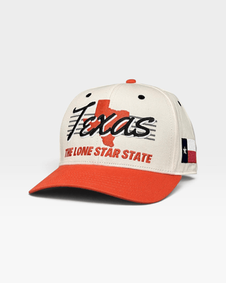 Texas Snapback - The Longhorn (Cream/Burnt Orange) - Shells Vintage Hat Co.