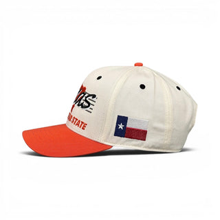 Texas Snapback - The Longhorn (Cream/Burnt Orange) - Shells Vintage Hat Co.
