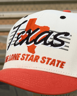 Texas Snapback - The Longhorn (Cream/Burnt Orange) - Shells Vintage Hat Co.