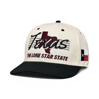 Texas Snapback - The Manziel (Cream/Black) - Shells Vintage Hat Co.