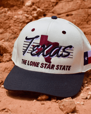 Texas Snapback - The Manziel (Cream/Black) - Shells Vintage Hat Co.
