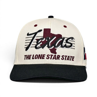 Texas Snapback - The Manziel (Cream/Black) - Shells Vintage Hat Co.