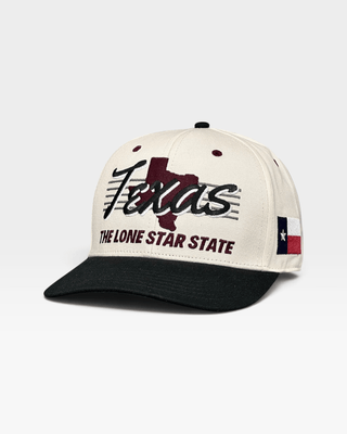 Texas Snapback - The Manziel (Cream/Black) - Shells Vintage Hat Co.