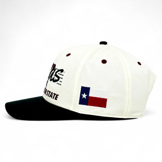 Texas Snapback - The Manziel (Cream/Black) - Shells Vintage Hat Co.