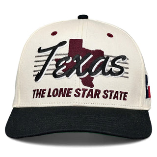 Texas Snapback - The Manziel (Cream/Black) - Shells Vintage Hat Co.