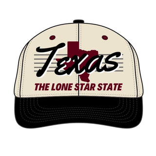 Texas Snapback - The Manziel (Cream/Black) - Shells Vintage Hat Co.