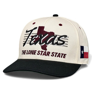 Texas Snapback - The Manziel (Cream/Black) - Shells Vintage Hat Co.
