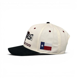 Texas Snapback - The Manziel (Cream/Black) - Shells Vintage Hat Co.