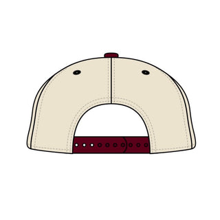 Texas Snapback - The Manziel (Cream/Maroon) - Shells Vintage Hat Co.