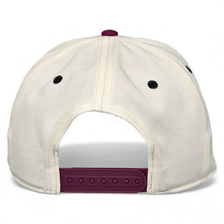 Texas Snapback - The Manziel (Cream/Maroon) - Shells Vintage Hat Co.