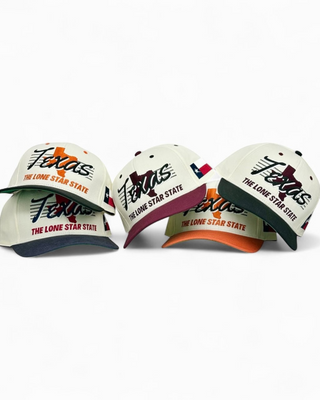 Texas Snapback - The Manziel (Cream/Maroon) - Shells Vintage Hat Co.