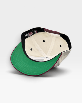 Texas Snapback - The Manziel (Cream/Maroon) - Shells Vintage Hat Co.