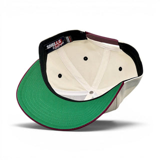 Texas Snapback - The Manziel (Cream/Maroon) - Shells Vintage Hat Co.
