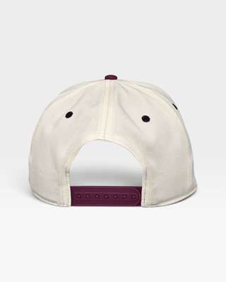 Texas Snapback - The Manziel (Cream/Maroon) - Shells Vintage Hat Co.