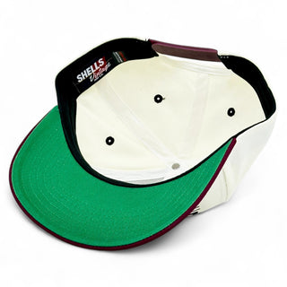 Texas Snapback - The Manziel (Cream/Maroon) - Shells Vintage Hat Co.
