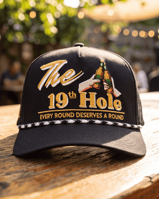 The 19th Hole Snapback (Black) - Shells Vintage Hat Co.