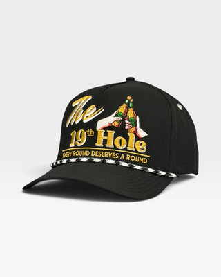 The 19th Hole Snapback (Black) - Shells Vintage Hat Co.