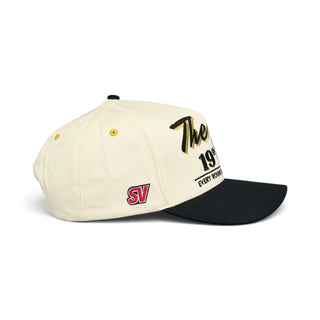 The 19th Hole Snapback (Cream/Black) - Shells Vintage Hat Co.