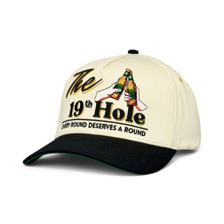 The 19th Hole Snapback (Cream/Black) - Shells Vintage Hat Co.