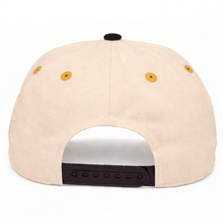 The 19th Hole Snapback (Cream/Black) - Shells Vintage Hat Co.