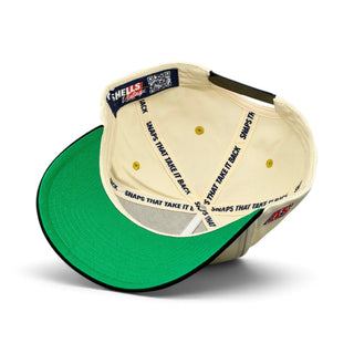 The 19th Hole Snapback (Cream/Black) - Shells Vintage Hat Co.