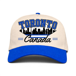 Toronto Snapback - The Leaf (Cream/Blue) - Shells Vintage Hat Co.