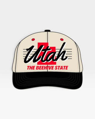 Utah Snapback - The Ute (Cream/Black) - Shells Vintage Hat Co.