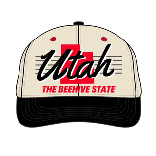 Utah Snapback - The Ute (Cream/Black) - Shells Vintage Hat Co.