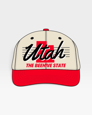 Utah Snapback - The Ute (Cream/Red) - Shells Vintage Hat Co.