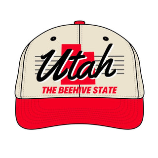 Utah Snapback - The Ute (Cream/Red) - Shells Vintage Hat Co.