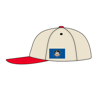 Utah Snapback - The Ute (Cream/Red) - Shells Vintage Hat Co.