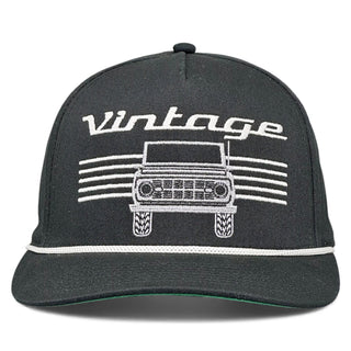 Vintage Modern Snapback - Black - Shells Vintage Hat Co.