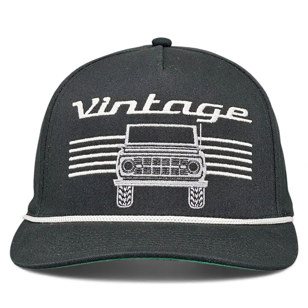 Vintage Modern Snapback - Black – Shells Vintage Hat Co.