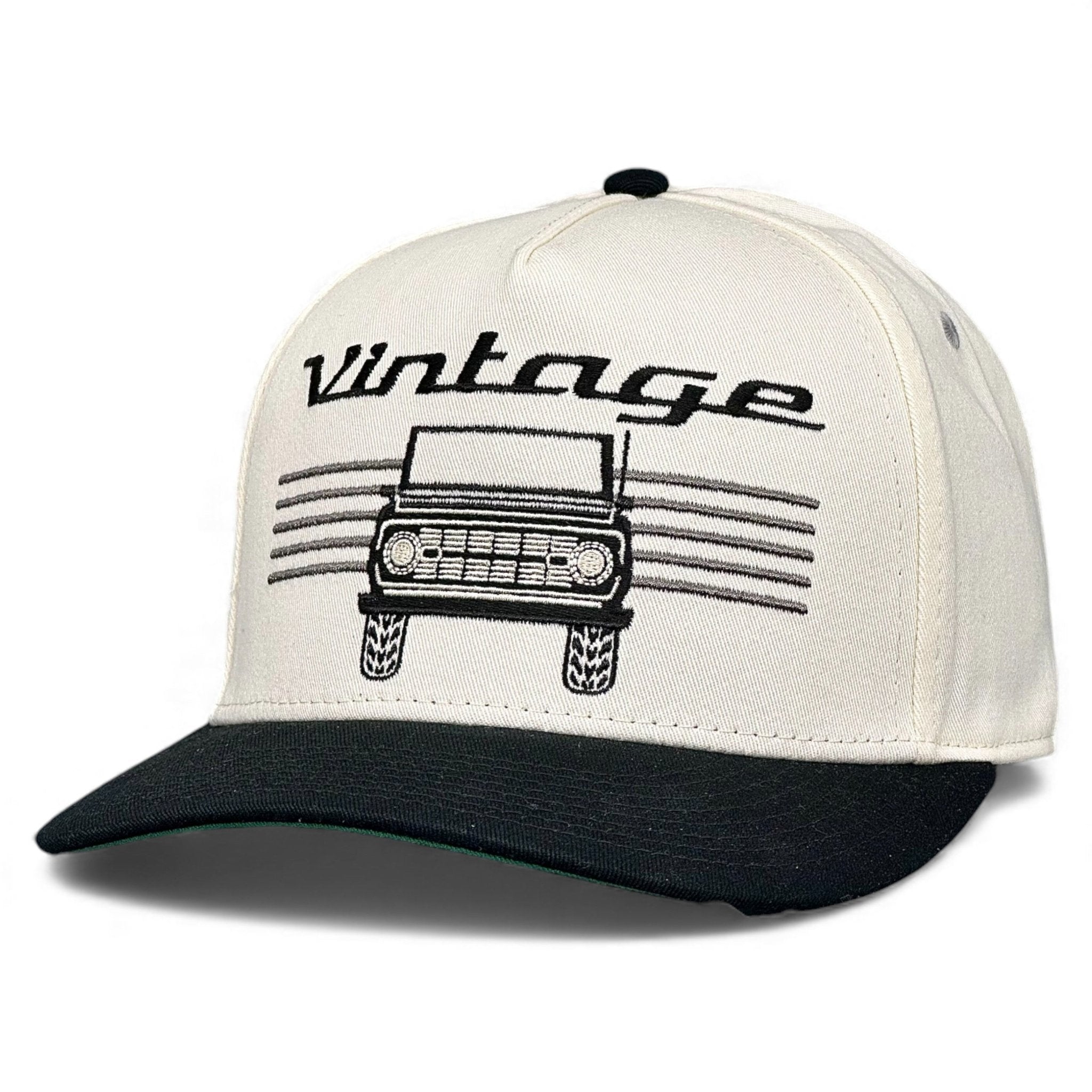 Vintage Modern Snapback - Cream/Black – Shells Vintage Hat Co.