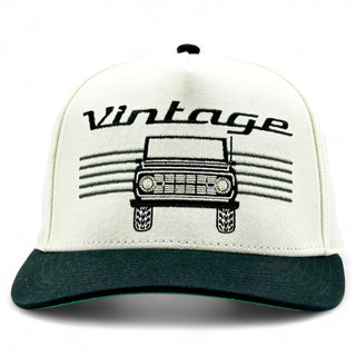 Vintage Modern Snapback - Cream/Black - Shells Vintage Hat Co.