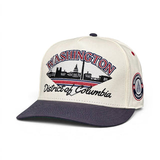 Washington D.C. Snapback - The Ovechkin (Cream/Navy) - Shells Vintage Hat Co.