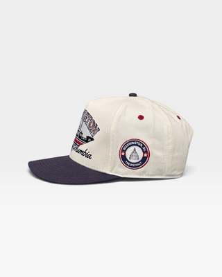 Washington D.C. Snapback - The Ovechkin (Cream/Navy) - Shells Vintage Hat Co.